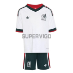 Camiseta México Segunda Equipación Mundial 2026 Blanco Niño Kit
