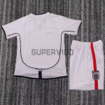Camiseta Inglaterra Primera Equipación Retro 2002 Blanco Niño Kit