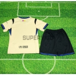 Camiseta Barcelona Segunda Equipación 2025/2026 Oro Niño Kit