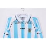 Camiseta Argentina Primera Equipación Retro 1996 ML Azul/Blanco