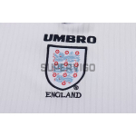 Camiseta Inglaterra Primera Equipación Retro 1998 ML Blanco Niño Kit