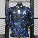 Camiseta Argentina Segunda Equipación Mundial 2026 ML Negro/Azul con FIFA2022 (EDICIÓN JUGADOR)
