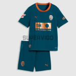 Camiseta Valencia Segunda Equipación 2026/2027 Azul Niño Kit con Parche La Liga