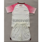 Camiseta Leverkusen Segunda Equipación 2025/2026 Blanco/Rosa Niño Kit