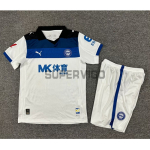 Camiseta Alavés Segunda Equipación 2025/2026 Blanco/Azul Niño Kit con Parche La Liga