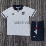 Camiseta Inglaterra Primera Equipación Retro 1990 Blanco Niño Kit