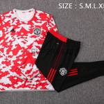 Training Top Manchester United 2021 2022 Col Rond Rouge