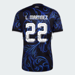 Camiseta L.Martínez 22 Argentina Segunda Equipación Mundial 2026 Azul con FIFA2022