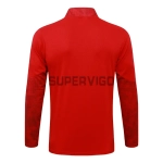 Sudadera De Entrenamiento AC Milan 2025/2026 Rojo/Blanco con Estampado