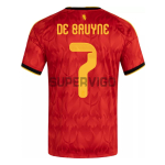 Camiseta De Bruyne 7 Bélgica Primera Equipación Mundial 2026 Rojo