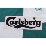 Camiseta Liverpool Segunda Equipación Retro 1995/96 Blanco/Verde Niño Kit