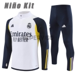 Training Top Kit Real Madrid 2023/2024 Enfant Blanc/Noir