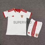Camiseta Sevilla FC Primera Equipación 2026/2027 Blanco Niño Kit con Parche La Liga