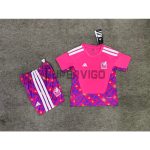 Camiseta de Portero México Primera Equipación Mundial 2026 Rosa Niño Kit