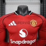 Camiseta Manchester United Primera Equipación 2025/2026 ML Rojo (EDICIÓN JUGADOR)