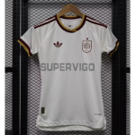 Camiseta España Segunda Equipación Mundial 2026 Blanco/Rojo Mujer (EDICIÓN JUGADOR)