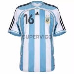 Camiseta Aimar 16 Argentina Primera Equipación Retro 2006 Azul/Blanco