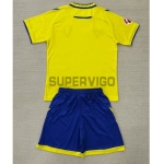 Camiseta Cadiz Primera Equipación 2025/2026 Amarillo Niño Kit con Parche La Liga