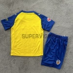 Camiseta Valencia Tercera Equipación 2025/2026 Amarillo/Rojo/Azul Niño Kit con Parche La Liga