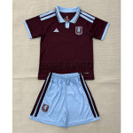 Camiseta Aston Villa Primera Equipación 2026/2027 Borgoña Niño Kit