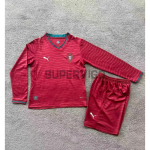 Camiseta Portugal Primera Equipación Mundial 2026 ML Rojo Niño Kit