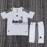 Camiseta Real Madrid Primera Equipación Retro 2008/09 Blanco Niño Kit