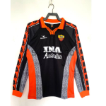 Camiseta AS Roma Tercera Equipación Retro 1998/99 ML Negro/Naranja/Gris