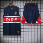 Maillot d'Entraînement Kit PSG Sans Manches 2022/2023 Bleu Marine/Rouge