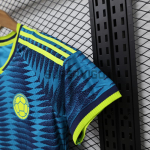 Camiseta Colombia Segunda Equipación Mundial 2026 Azul Mujer (EDICIÓN JUGADOR)