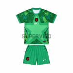 Camiseta de Portero Holanda Mundial 2026 Verde Niño Kit