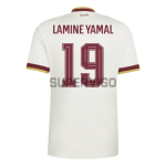 Camiseta Lamine Yamal 19 España Segunda Equipación Mundial 2026 Blanco/Rojo
