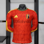Camiseta Bélgica Primera Equipación Mundial 2026 ML Rojo (EDICIÓN JUGADOR)