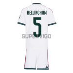 Camiseta BELLINGHAM 5 Real Madrid Primera Equipación 2026/2027 Blanco Niño Kit con Parche HP