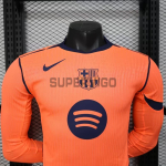 Camiseta Barcelona Tercera Equipación 2025/2026 ML Naranja (EDICIÓN JUGADOR)