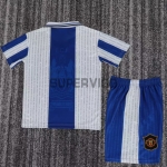Camiseta Manchester United Tercera Equipación Retro 1994/96 Blanco/Auzl Niño Kit