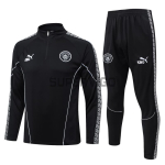 Sudadera De Entrenamiento Manchester City 2025/2026 Kit Negro con Estampado en Manga