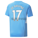 DE BRUYNE 17 Manchester City Soccer Jersey Home 2021/2022