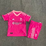 Camiseta Granada Cuarta Equipación 2025/2026 Rosa Niño Kit con Parche La Liga