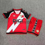 Camiseta Rayo Vallecano Segunda Equipación 2026/2027 Rojo Niño Kit con Parche La Liga