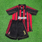Camiseta MALDINI 3 AC Milan Primera  Equipación Retro 2006/07 Niño Kit Rojo/Negro