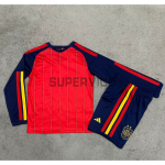 Camiseta España Primera Equipación Mundial 2026 ML Rojo/Azul Niño Kit 2 Estrellas