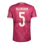 Camiseta BELLINGHAM 5 Real Madrid Tercera Equipación 2026/2027 Rosa con Parche HP