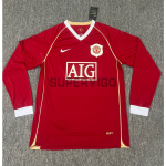 Camiseta Manchester United Primera Equipación Retro 2006/07 ML Rojo
