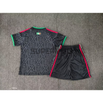 Camiseta México Tercera Equipación Mundial 2026 Negro Niño Kit