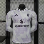 Camiseta Manchester United Segunda Equipación 2025/2026 ML Blanco (EDICIÓN JUGADOR)