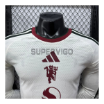 Camiseta Manchester United Tercera Equipación 2026/2027 ML Blanco (EDICIÓN JUGADOR)