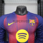 Camiseta Barcelona Primera Equipación 2025/2026 ML Rojo/Azul (EDICIÓN JUGADOR)