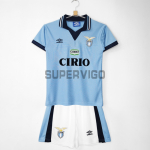 Camiseta Lazio Primera Equipación Retro 1996/97 Azul Niño Kit