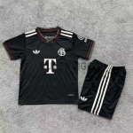 Camiseta Bayern Múnich Tercera Equipación 2025/2026 Negro Niño Kit