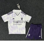 Camiseta Manchester United Segunda Equipación 2025/2026 Blanco Niño Kit